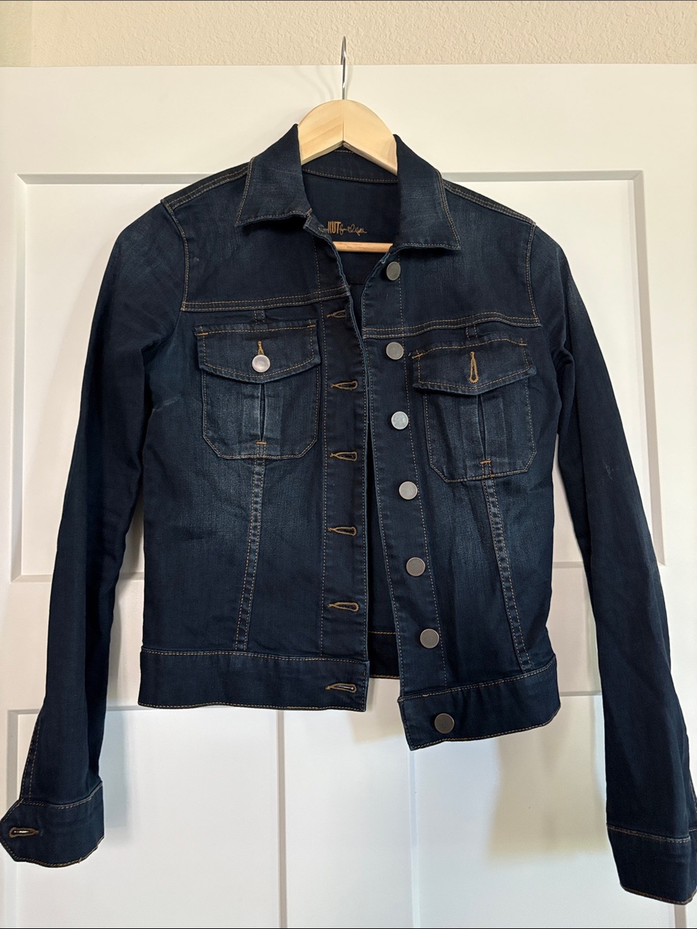 Kut from the Kloth Amelia denim jacket | size XS dark wash
